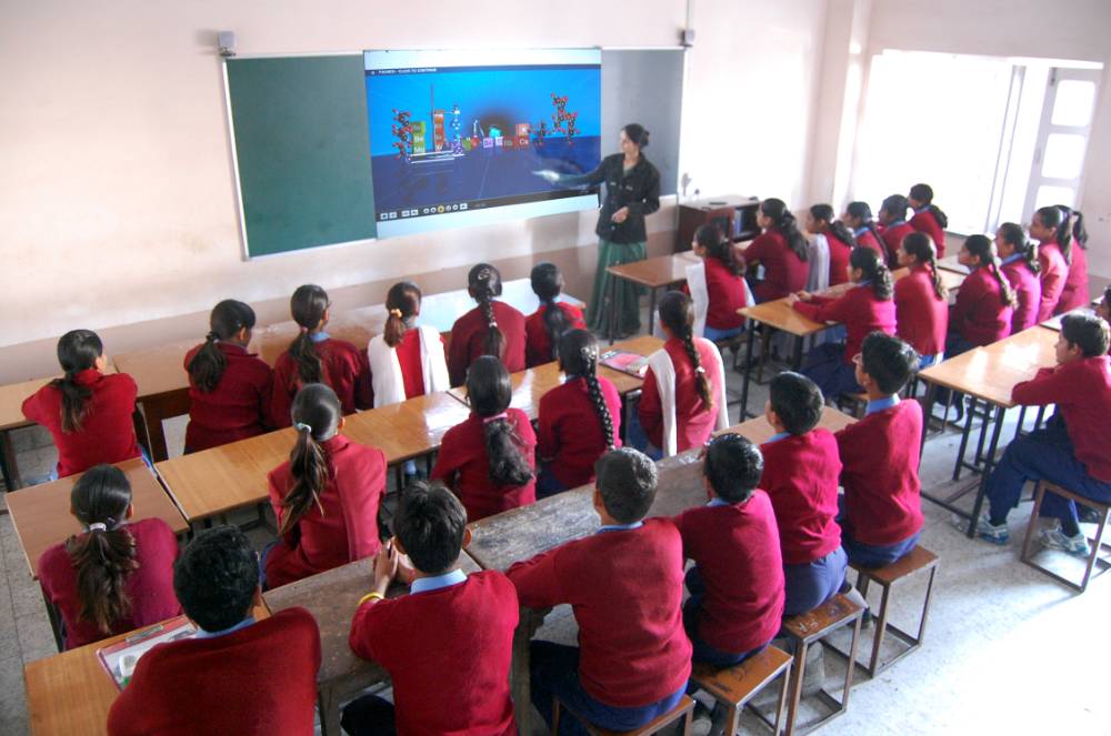 Pink Model School smart classroom